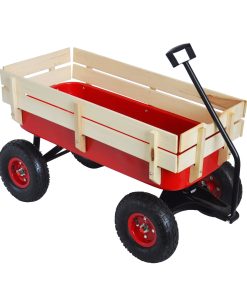 Outdoor Wagon All Terrain Pulling Wood Railing Air