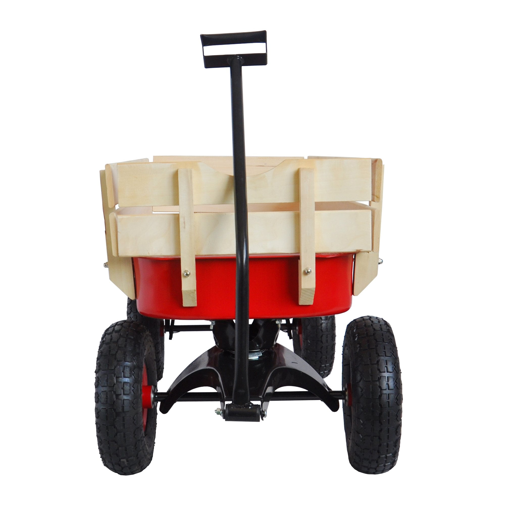 Outdoor Wagon All Terrain Pulling Wood Railing Air