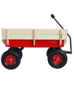 Outdoor Wagon All Terrain Pulling Wood Railing Air