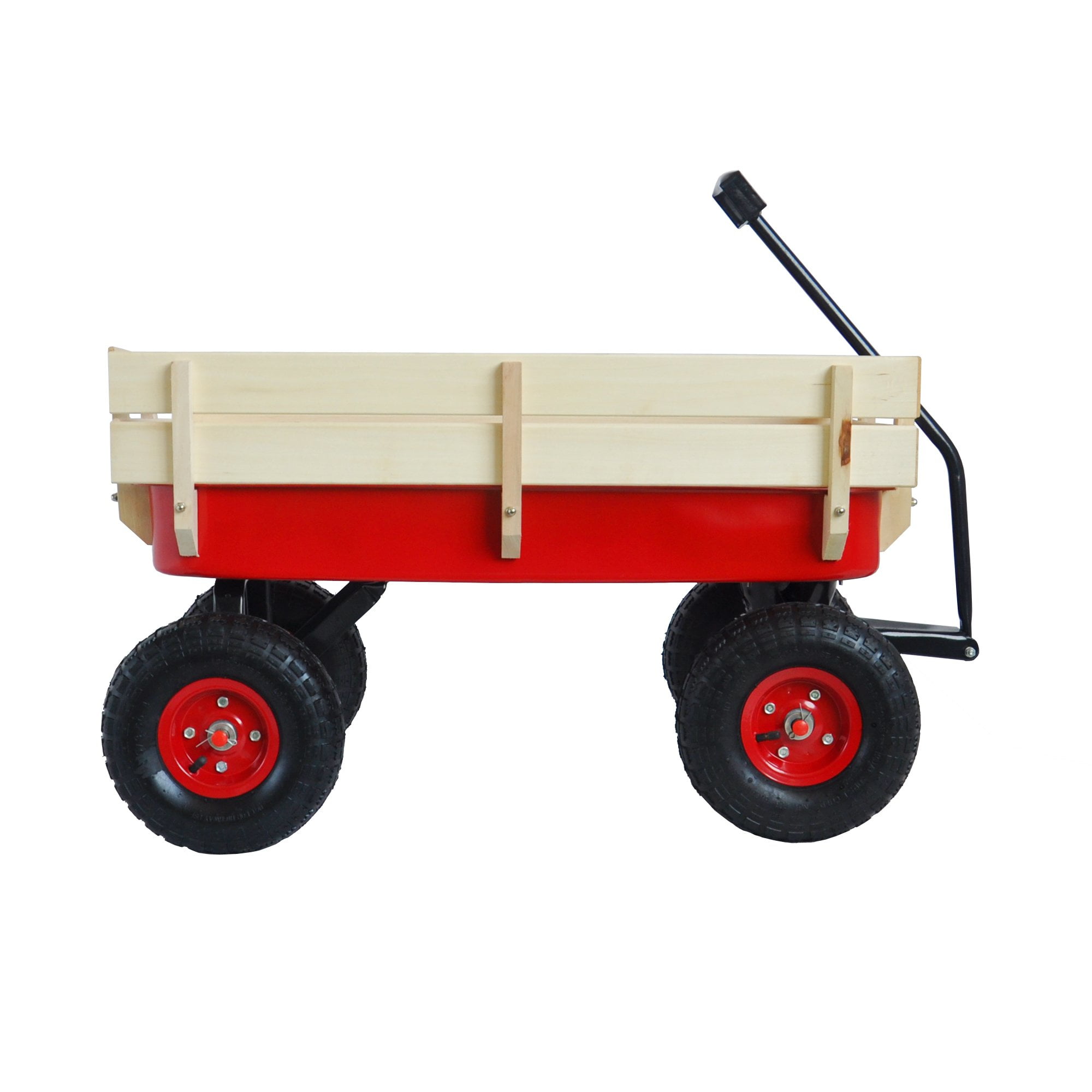 Outdoor Wagon All Terrain Pulling Wood Railing Air