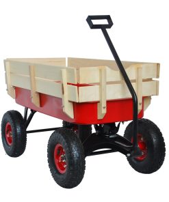 Outdoor Wagon All Terrain Pulling Wood Railing Air