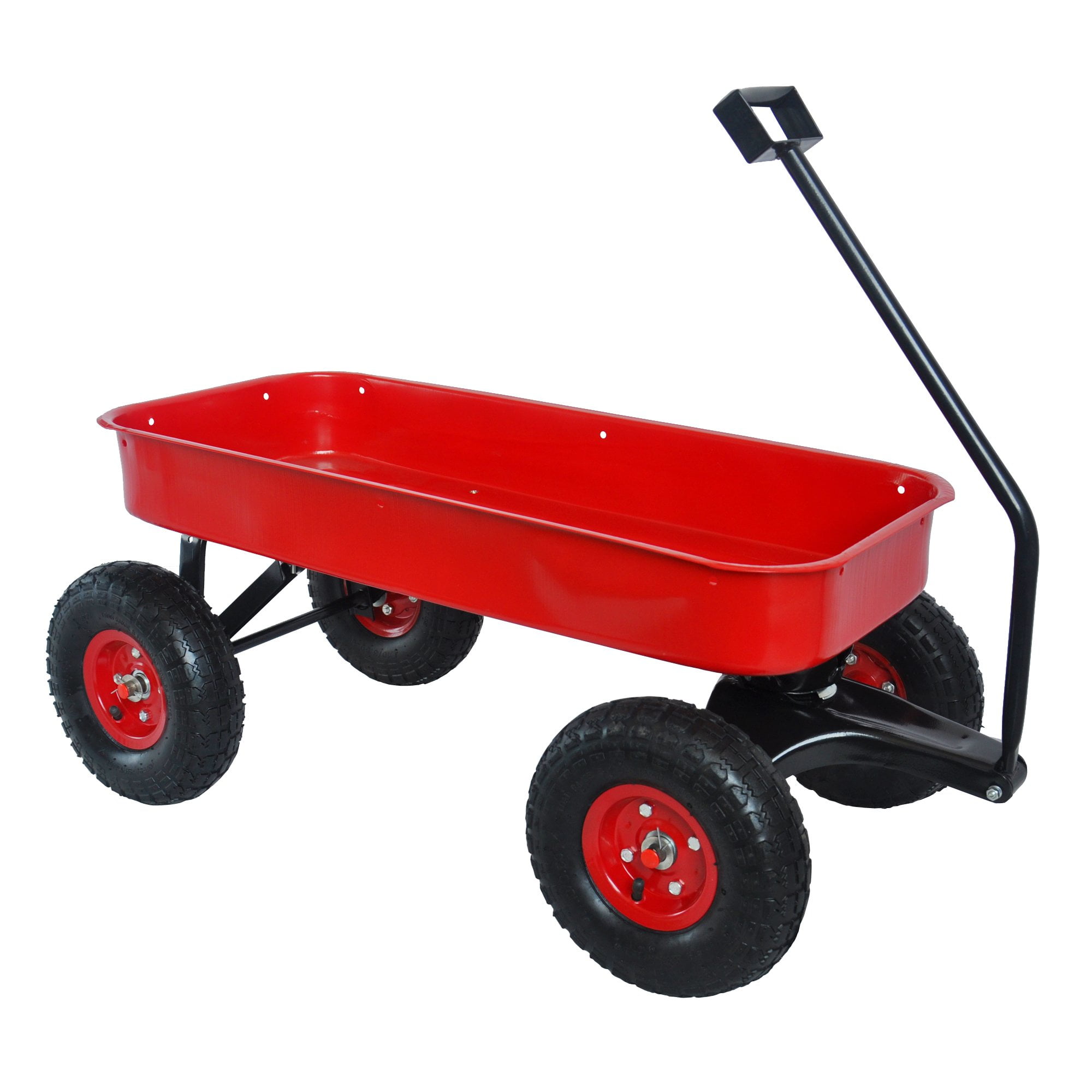 Outdoor Wagon All Terrain Pulling Wood Railing Air