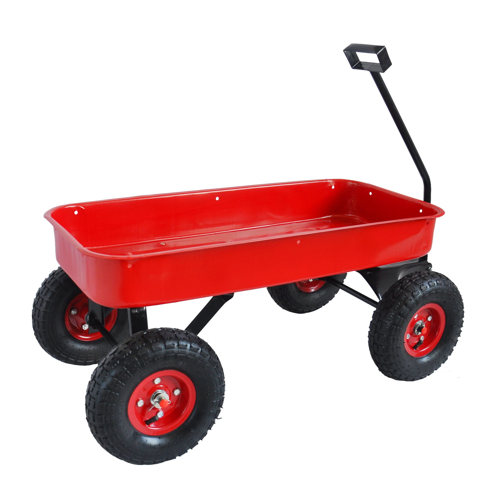 Outdoor Wagon All Terrain Pulling Wood Railing Air