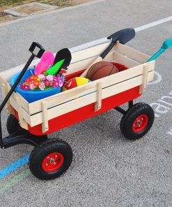Outdoor Wagon All Terrain Pulling Wood Railing Air