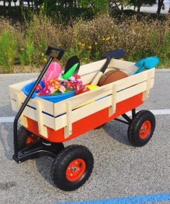Outdoor Wagon All Terrain Pulling Wood Railing Air