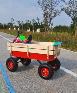 Outdoor Wagon All Terrain Pulling Wood Railing Air