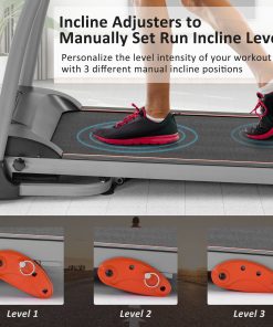 1.5HP Electric Running, Jogging & Walking Machine with Device Holder & Pulse Sensor