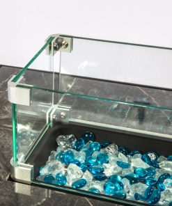 Rectangular Glass Windshield For Square Fire Table