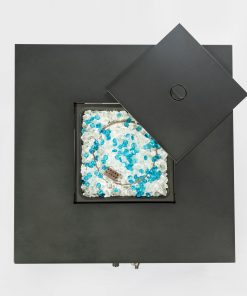 Outdoor Square Fire Pit Table With Propane Tank Cover