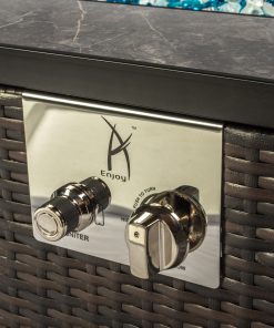 Outdoor Square Fire Pit Table With Propane Tank Cover