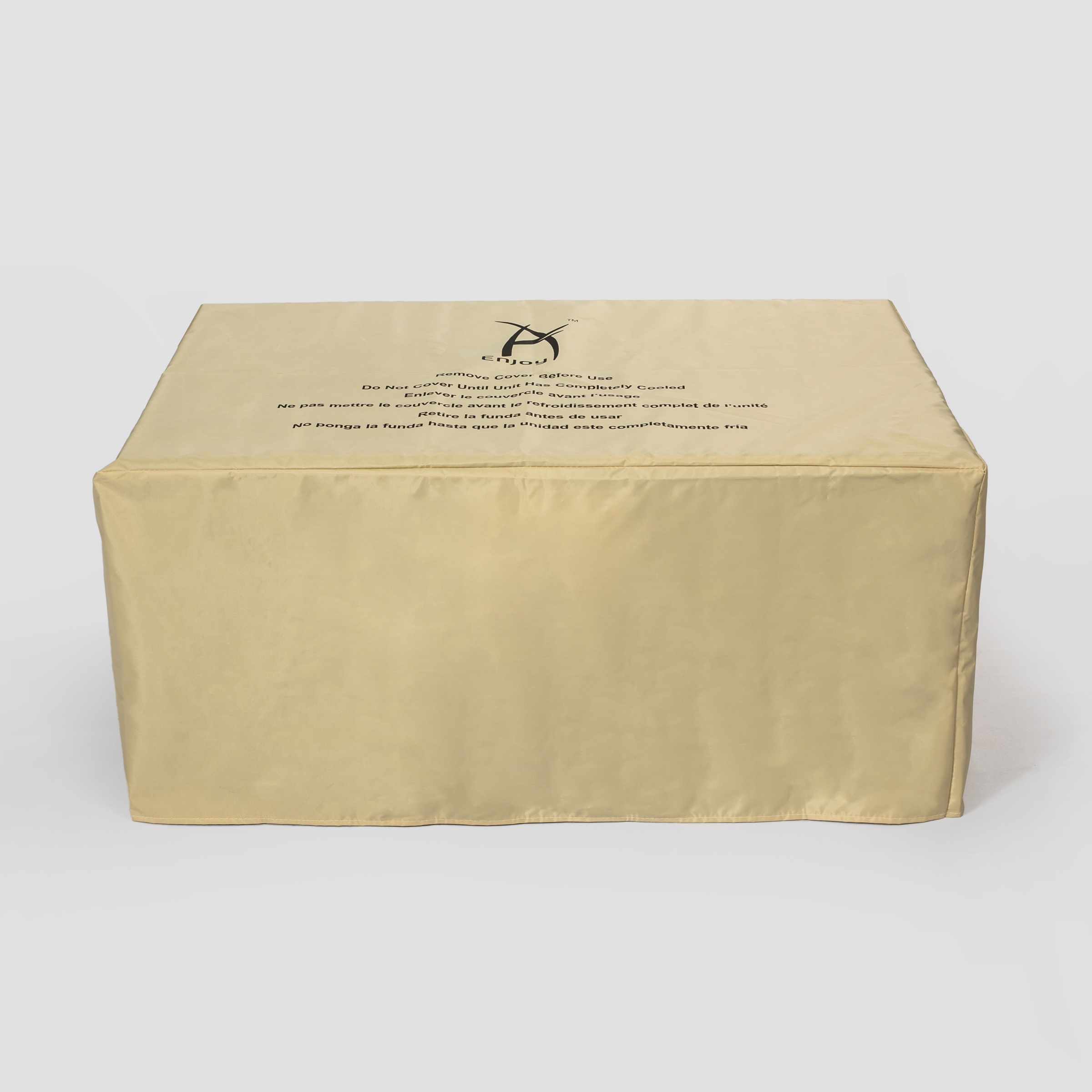 Outdoor Square Fire Pit Table With Propane Tank Cover