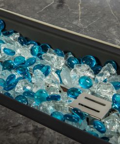 Outdoor Square Fire Pit Table With Propane Tank Cover