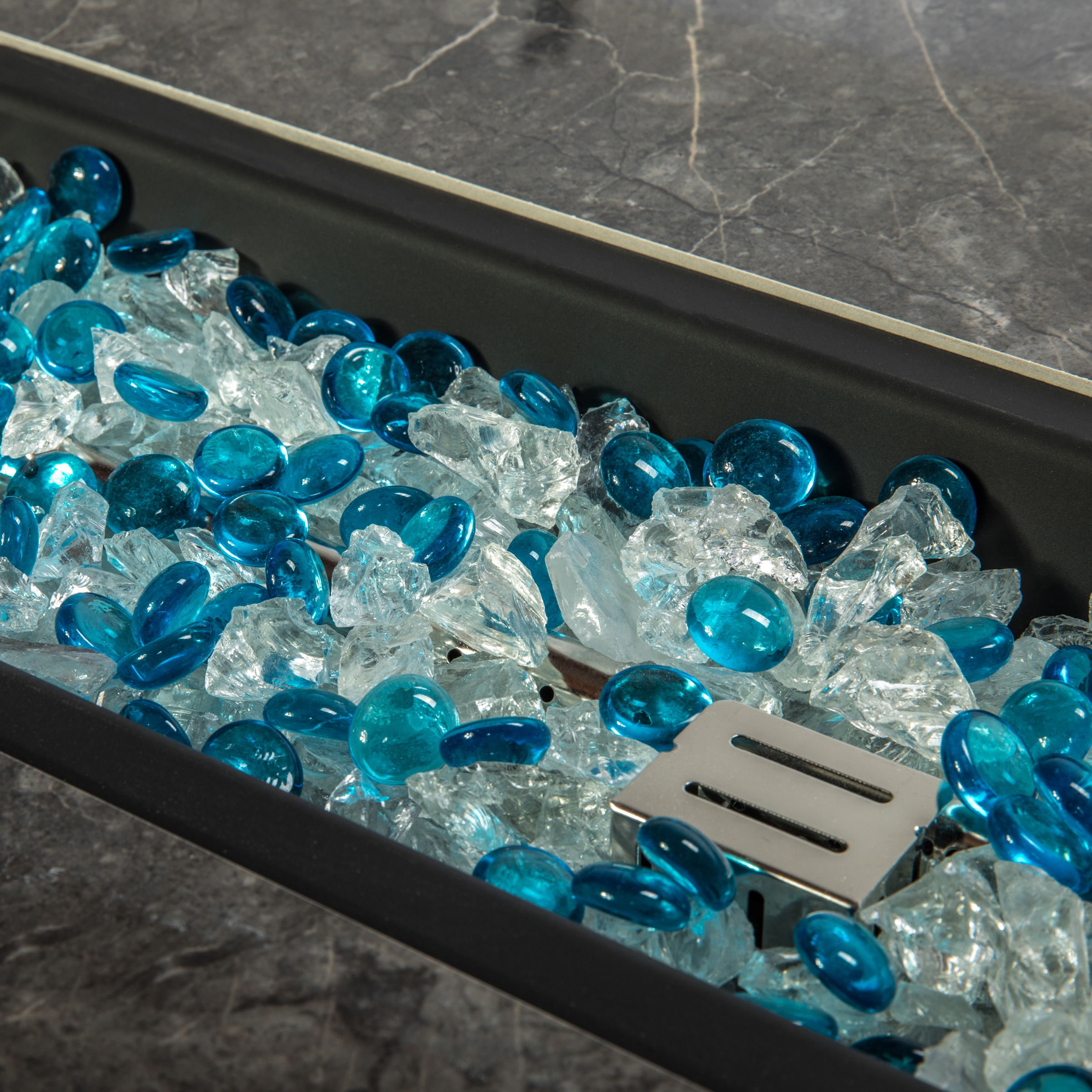 Outdoor Square Fire Pit Table With Propane Tank Cover