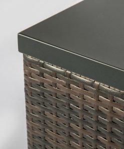 Outdoor Square Fire Pit Table With Propane Tank Cover