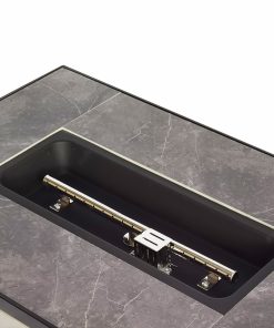 32” Rectangular Rattan Fire Pit Table