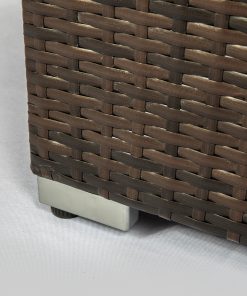 32” Rectangular Rattan Fire Pit Table