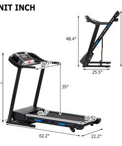 Foldable 3.25HP Workout Running Machine Walking