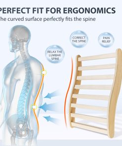 S-Shape Canadian Natural Wood Hemlock Sauna Backrest