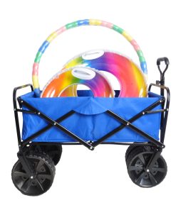 Folding Wagon Garden Cart, Blue
