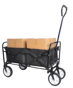 Folding Wagon Garden Cart, Black
