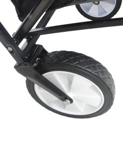 Folding Wagon Garden Cart, Black