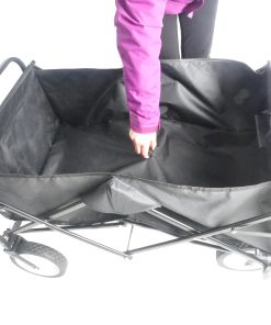 Folding Wagon Garden Cart, Black