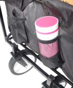 Folding Wagon Garden Cart, Black