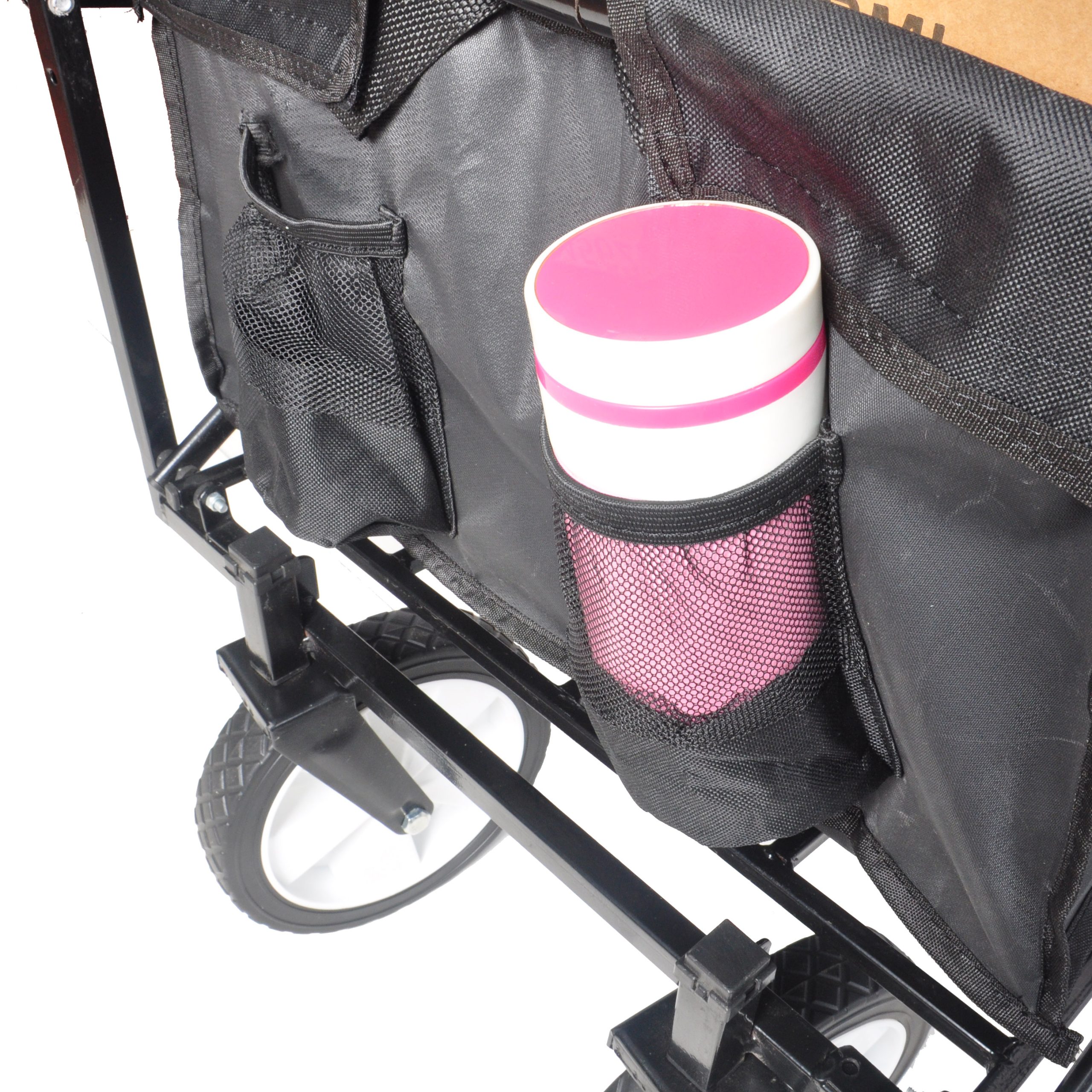 Folding Wagon Garden Cart, Black