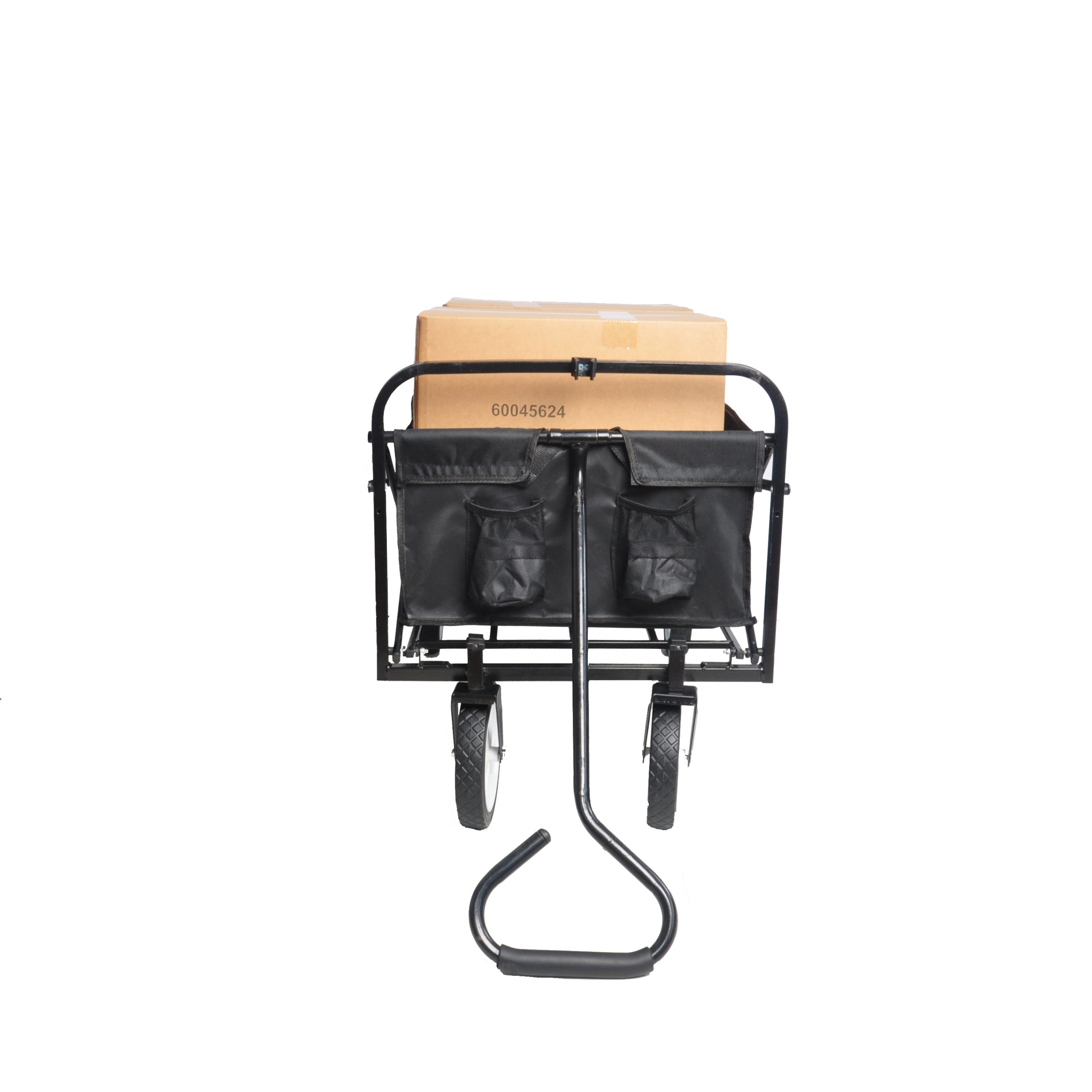 Folding Wagon Garden Cart, Black