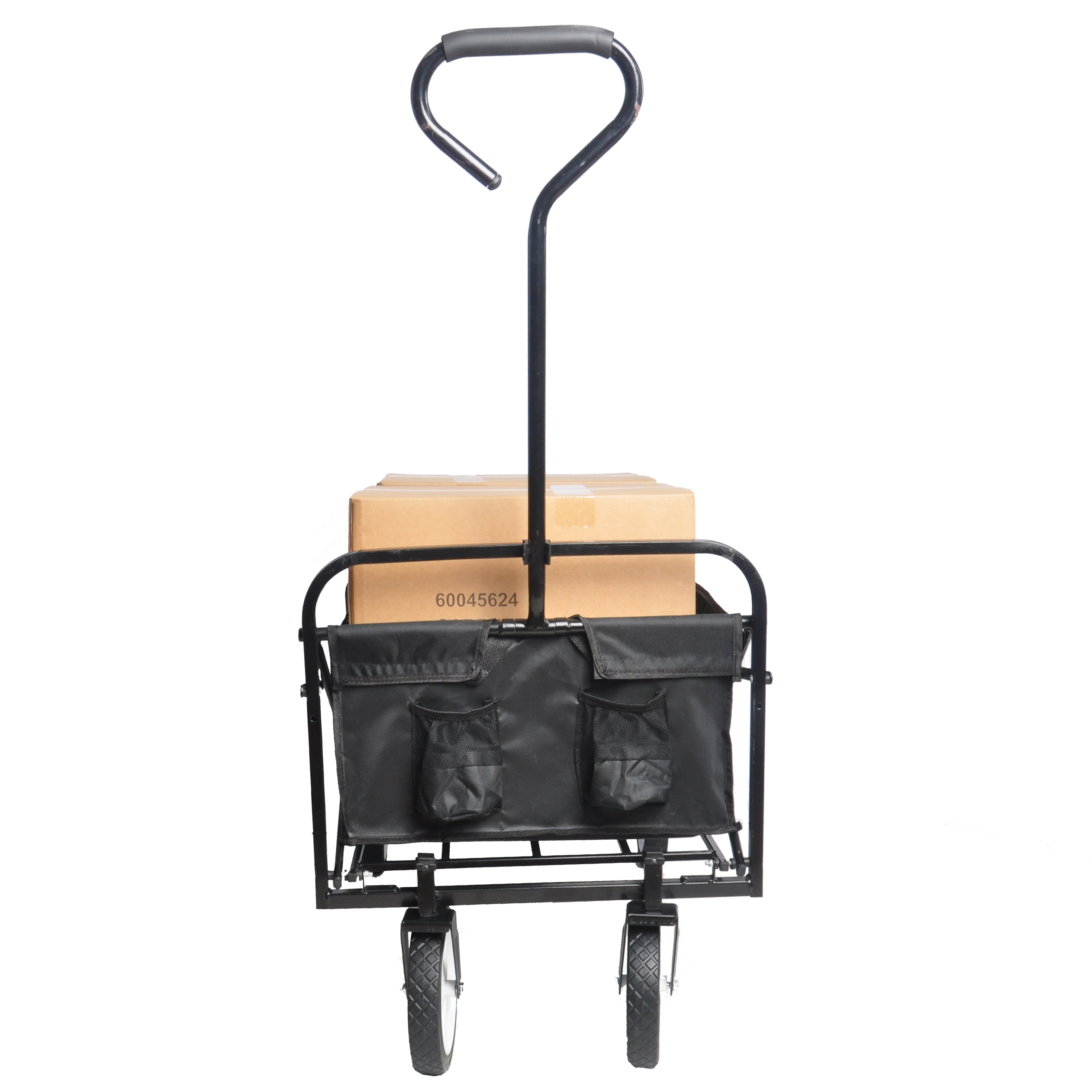 Folding Wagon Garden Cart, Black