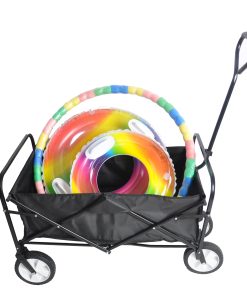 Folding Wagon Garden Cart, Black