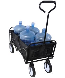 Folding Wagon Garden Cart, Black