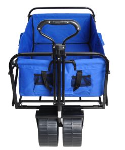Folding Wagon Garden Cart, Blue