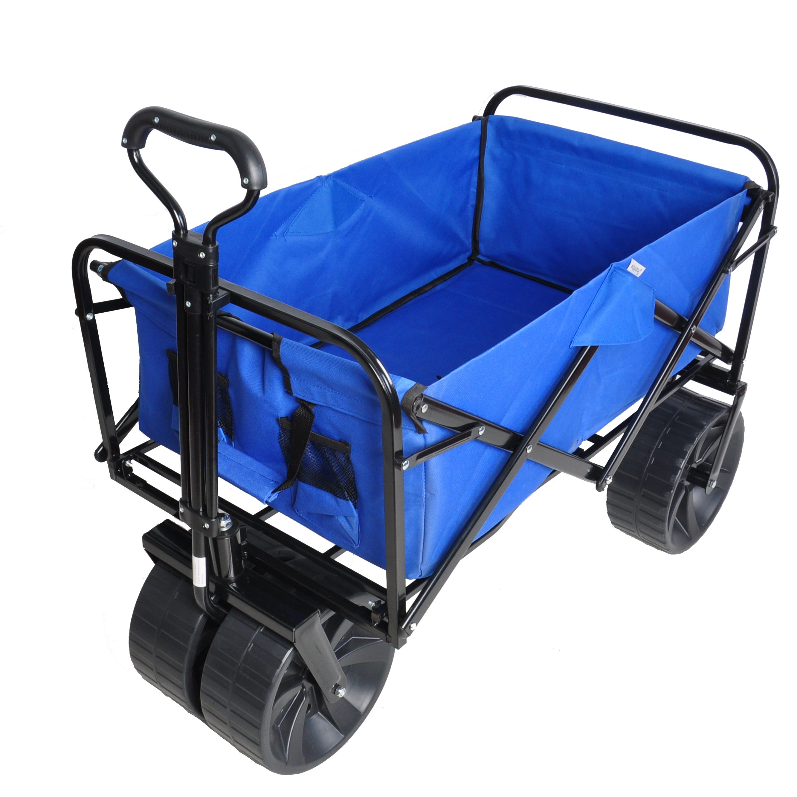 Folding Wagon Garden Cart, Blue