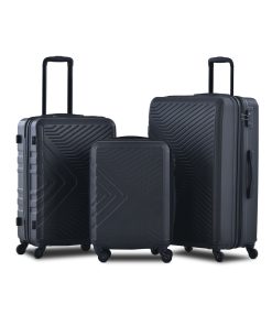 ABS Lightweight 3 Piece Luggage Sets
