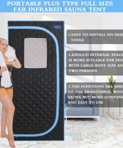 Portable Plus Type Full Size Far Infrared Sauna Tent
