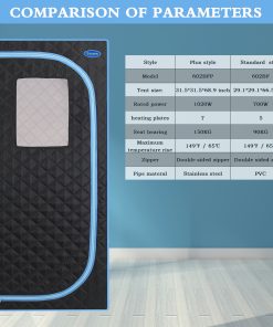 Portable Plus Type Full Size Far Infrared Sauna Tent