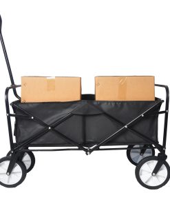 Folding Wagon Garden Cart, Black