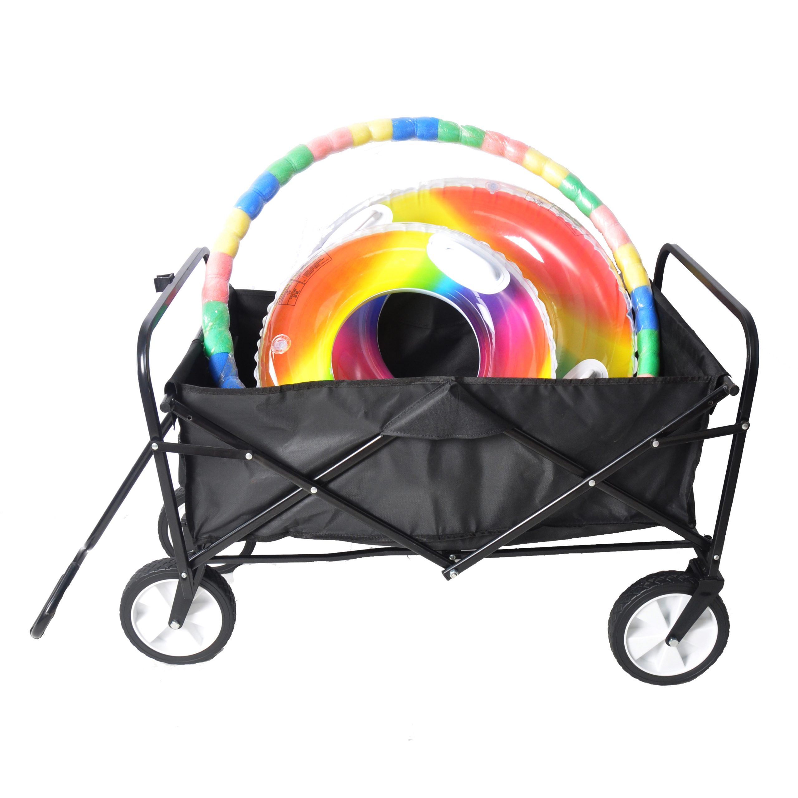 Folding Wagon Garden Cart, Black