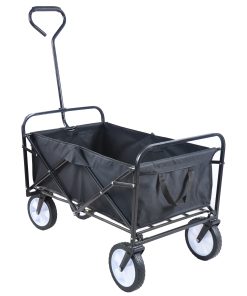 Folding Wagon Garden Cart, Black