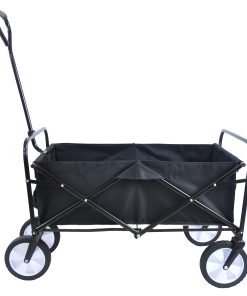 Folding Wagon Garden Cart, Black