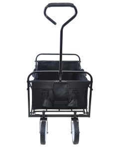 Folding Wagon Garden Cart, Black
