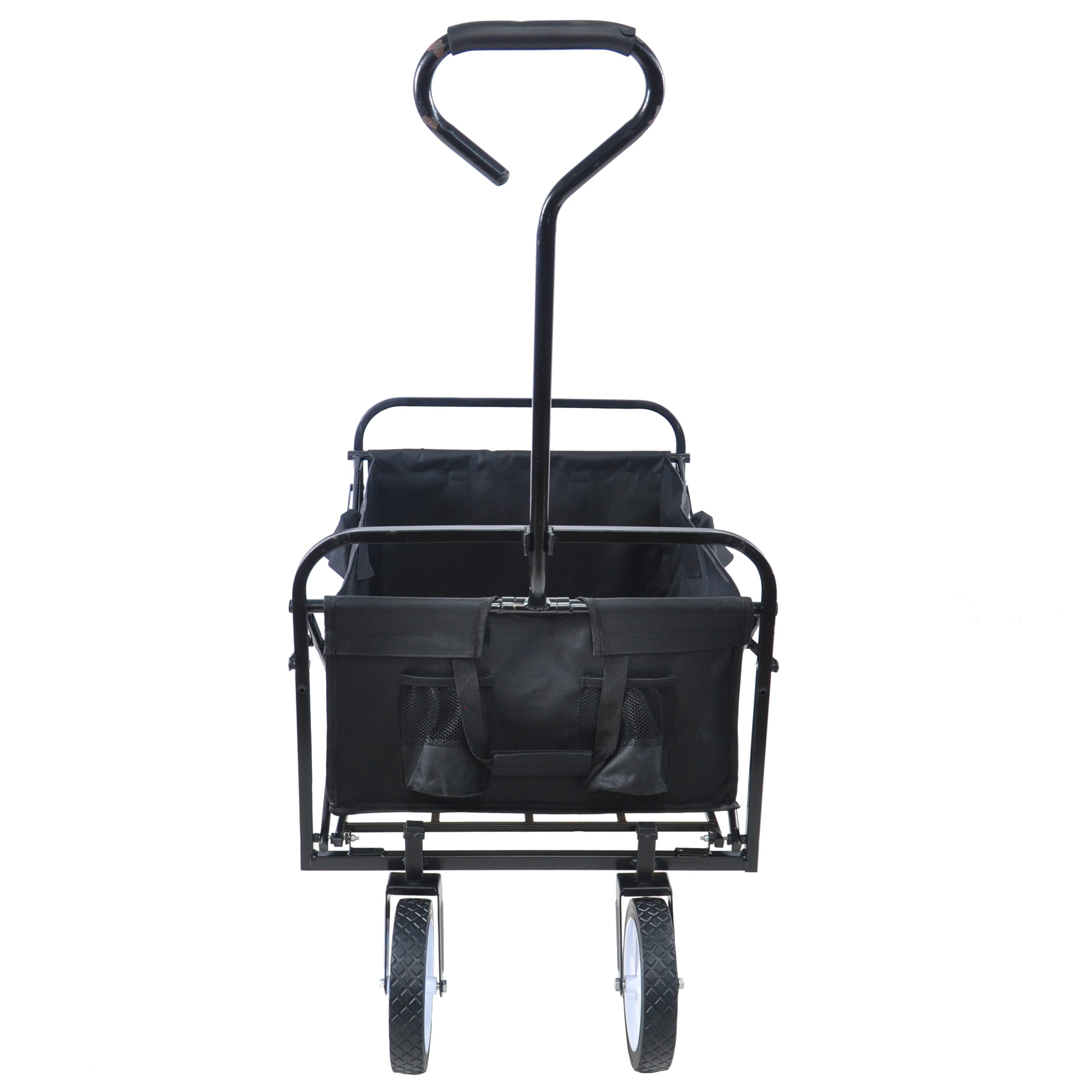 Folding Wagon Garden Cart, Black