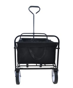 Folding Wagon Garden Cart, Black