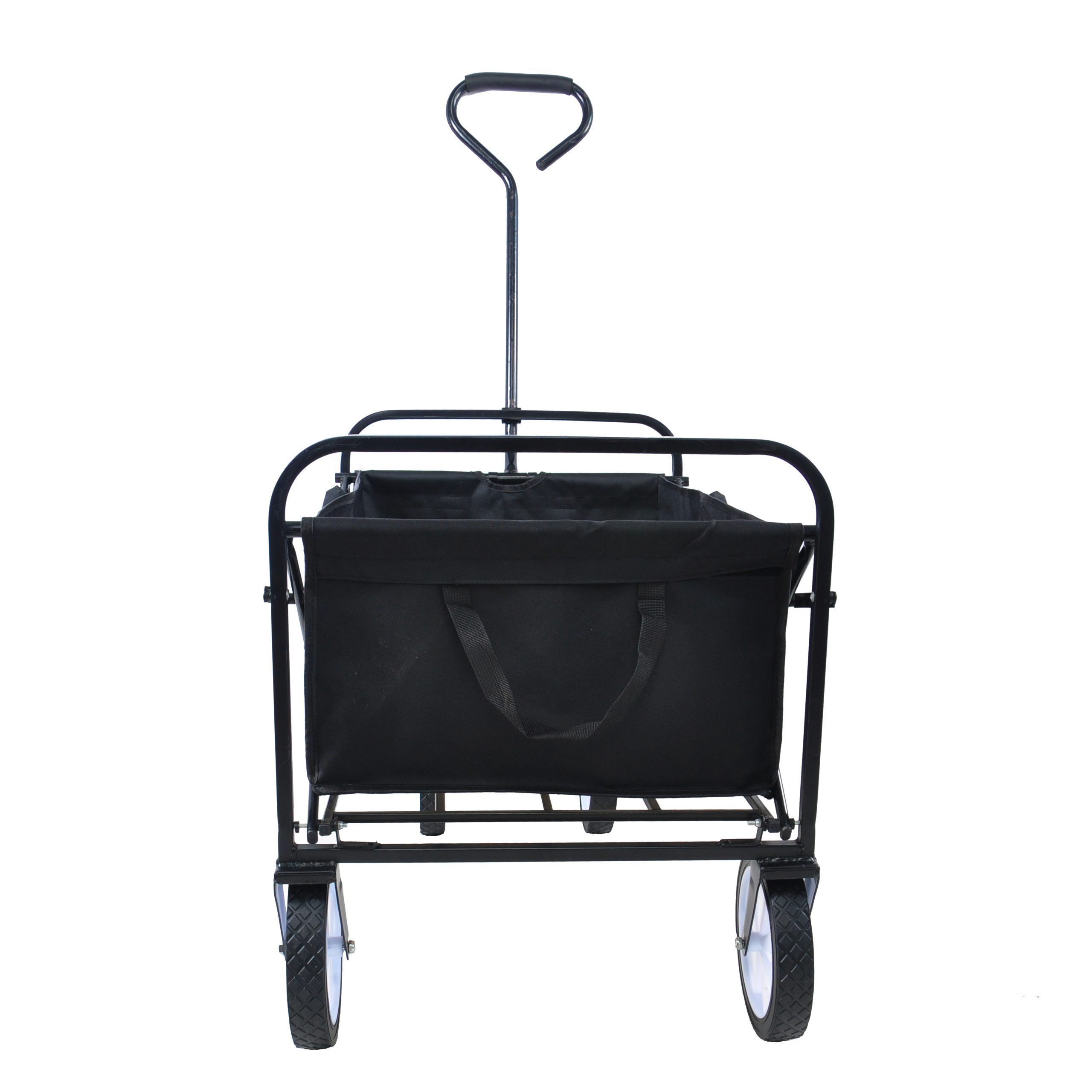 Folding Wagon Garden Cart, Black