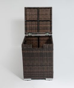 Outdoor Square Fire Pit Table With Propane Tank Cover