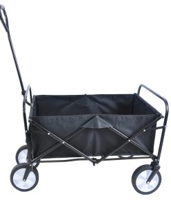 Folding Wagon Garden Cart, Black