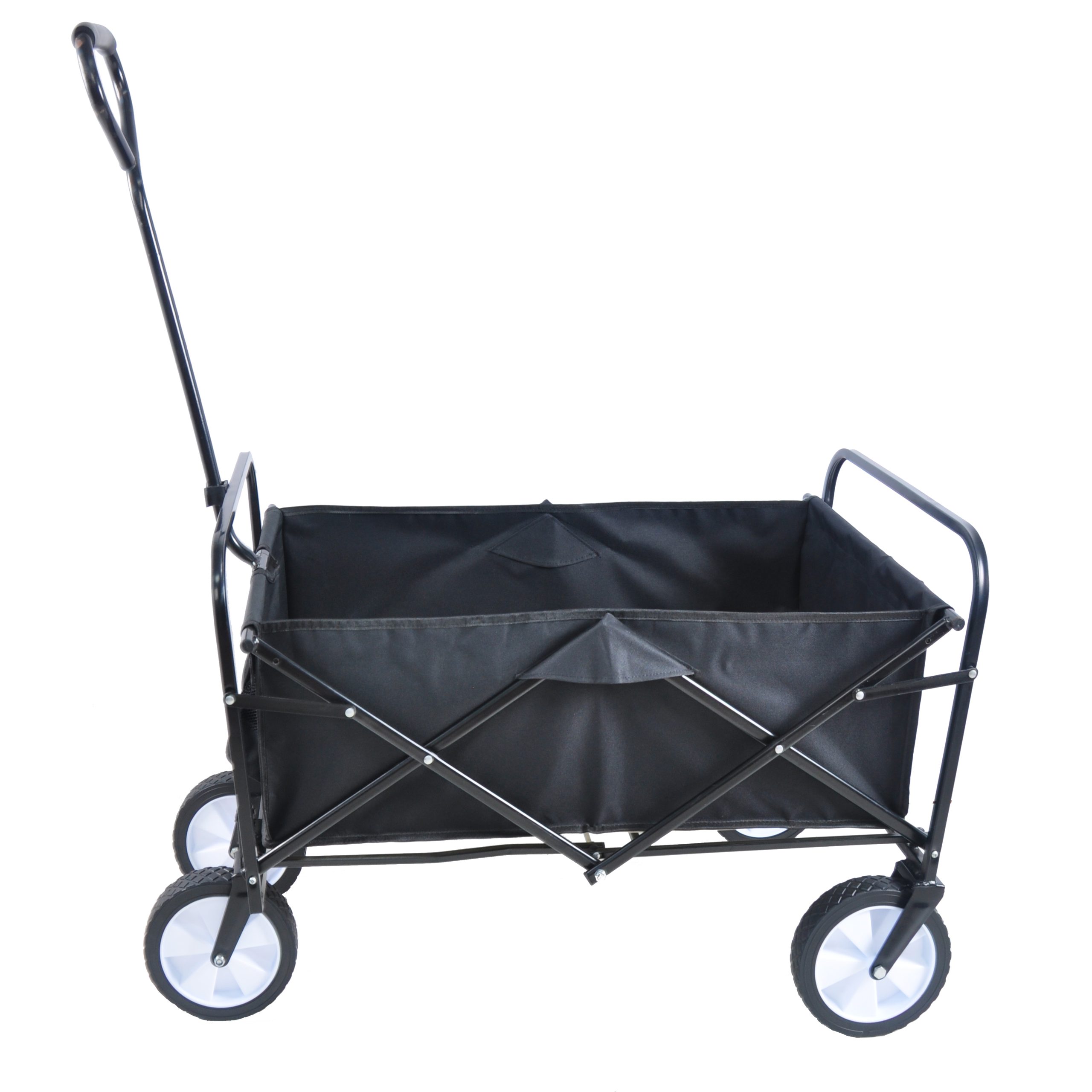 Folding Wagon Garden Cart, Black