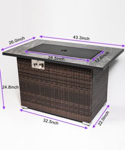 44inch Outdoor Fire Pit Table