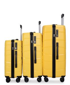 Spinner Wheels PP 3 Piece Luggage Sets